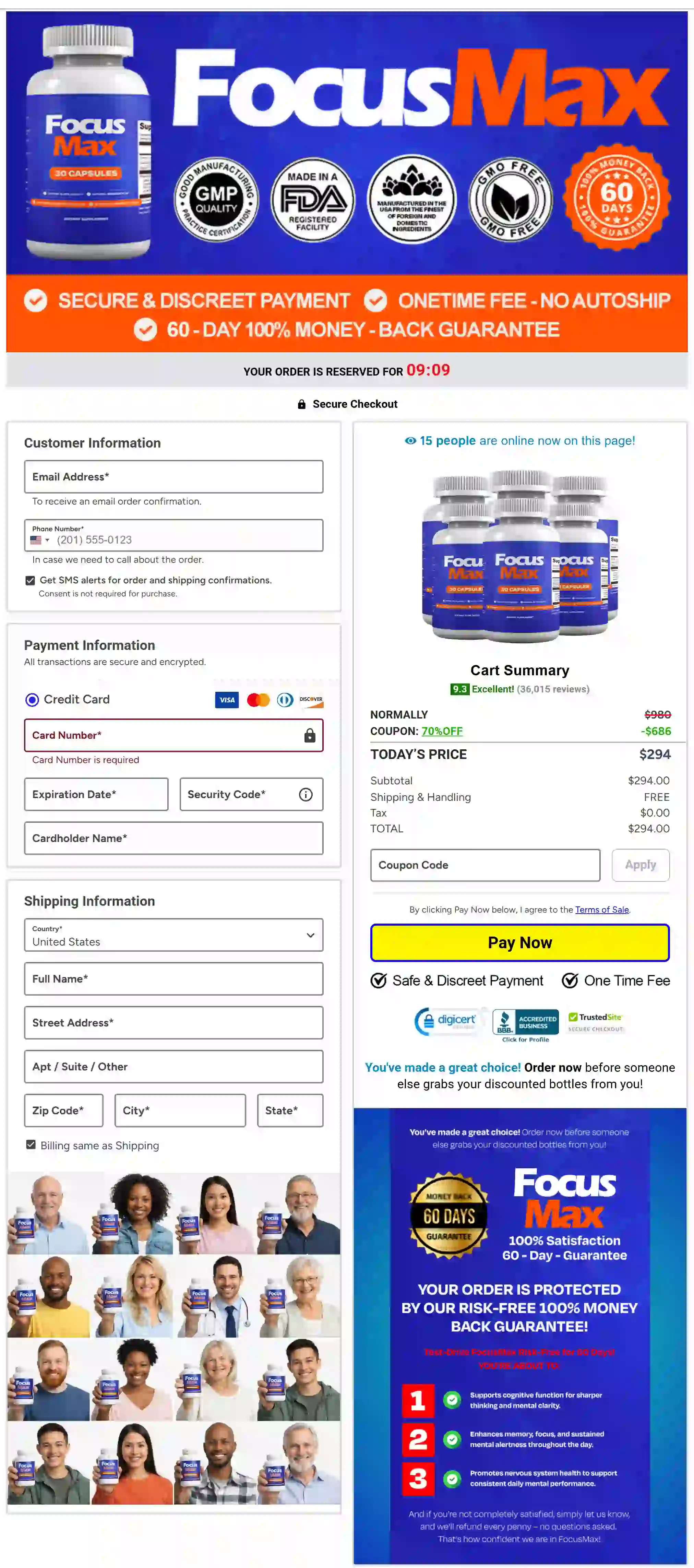 FocusMax secure checkout